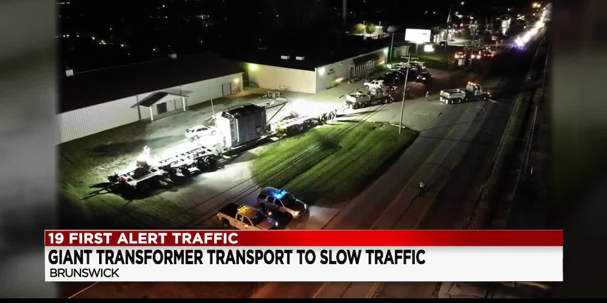 Giant 150-ton FirstEnergy transformer moved slowly in Medina County