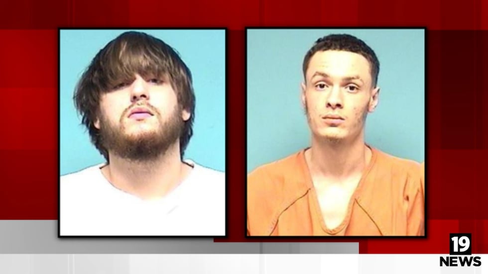 Officers identified the suspects as Steven Baker (right) and Enrique Hintz (left).