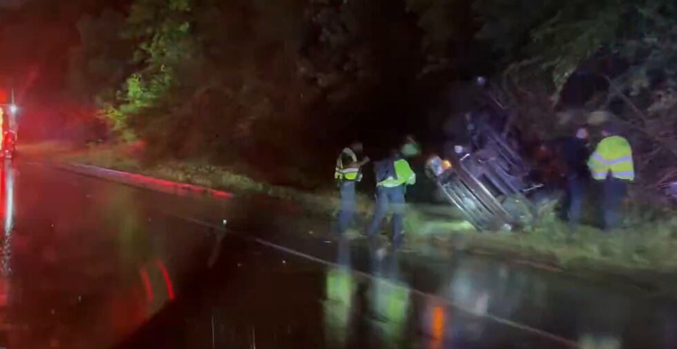 I-90 East ramp to I-71 South closed after car flips