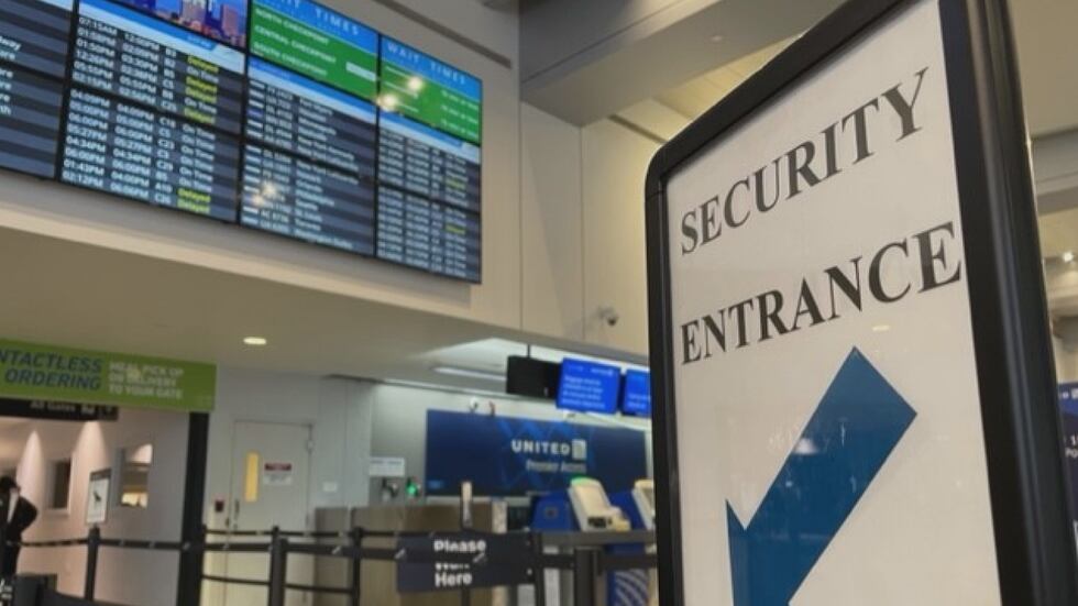 One of the security entrances at Cleveland Hopkins International Airport.