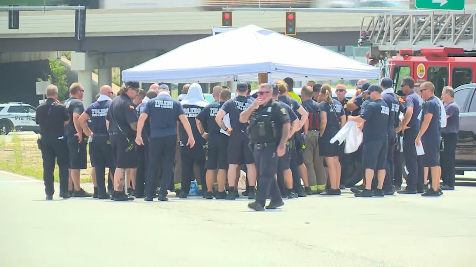 Toledo Police, Toledo Fire and Rescue and HAZMAT crews respond to Phillips and Detroit in an...