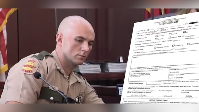 Trooper Asa Pearl resigned from the Tennessee Highway Patrol in 2024.