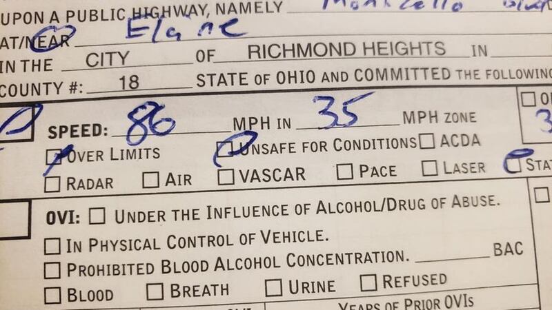 Richmond Heights motorcyclist caught speeding