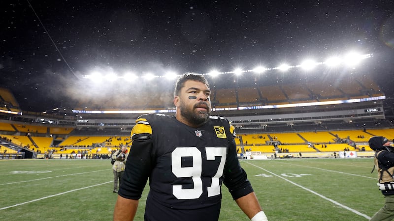 Pittsburgh Steelers defensive tackle Cameron Heyward (97) (AP Photo/Tyler Kaufman, File)