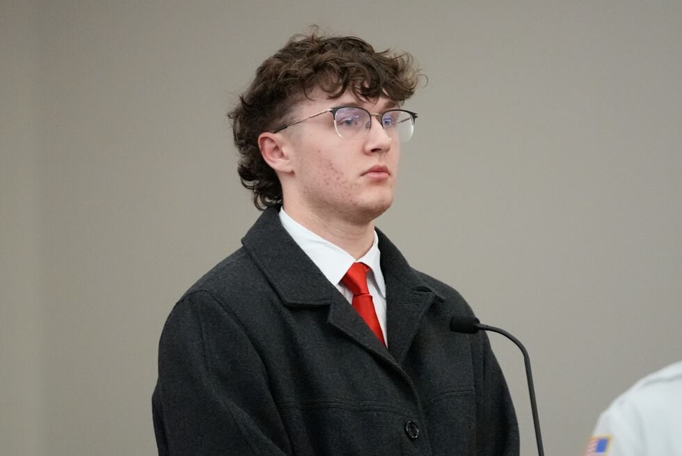 Easton Randall appears at district court as he and four other Massachusetts college students...