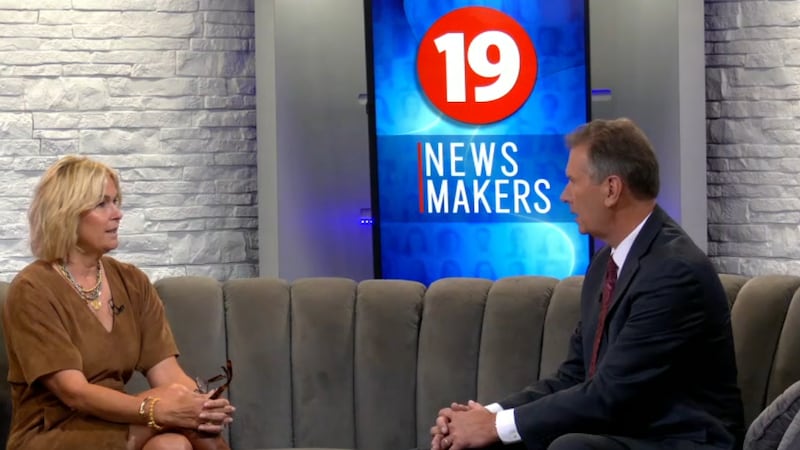 19 Newsmakers host Brian Duffy and Anne Graffice the Vice President of the Hall of Fame Village