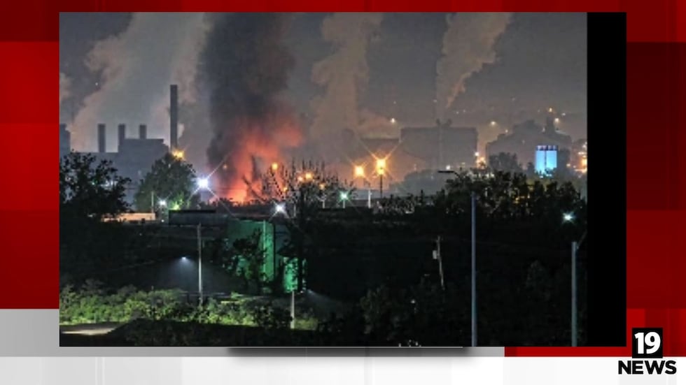 Massive fire under I-490 in Cleveland’s Industrial Valley neighborhood