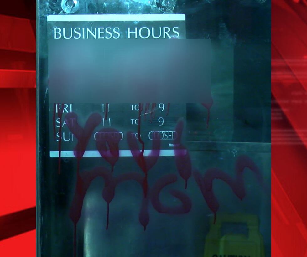 Lakewood Businesses tagged by vulgar graffiti
