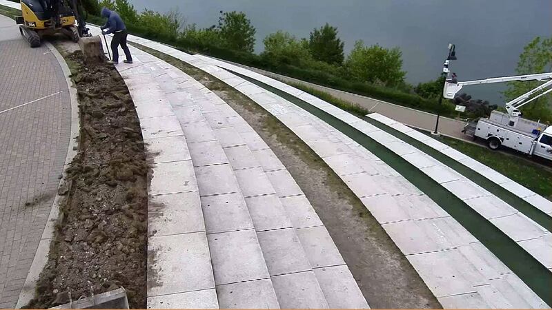 New turf installed at Solstice Steps