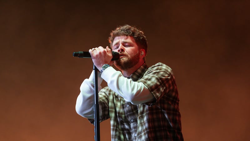 FILE - Alex Warren performs at Frontwave Arena in Oceanside, Calif., on Aug. 9, 2025. (Photo...