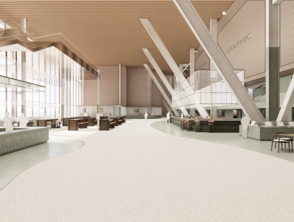 A rendering of what a Club lounge could look like in the new Brook Park stadium.