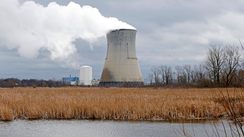 FILE - The then-FirstEnergy Corp.'s Davis-Besse Nuclear Power Station in Oak Harbor, Ohio, is...
