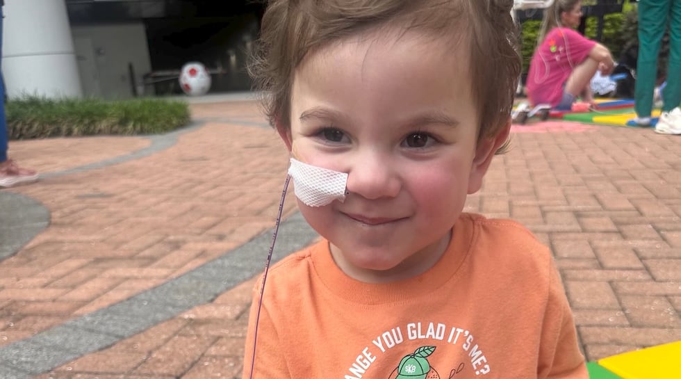 Alexander Petrilli, 2, is waiting for a heart and double-lung transplant. He was born with a...