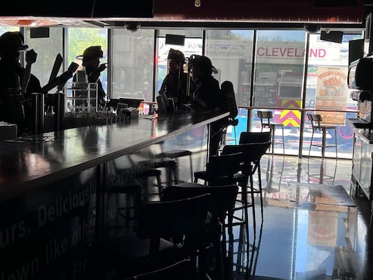 Cleveland firefighters battle restaurant fire on East side
