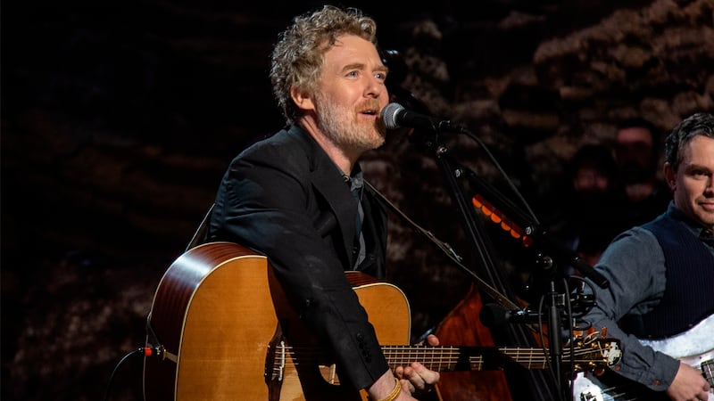 FILE - Grammy-winning Irish singer/songwriter Glen Hansard performs at The Caverns in Pelham,...