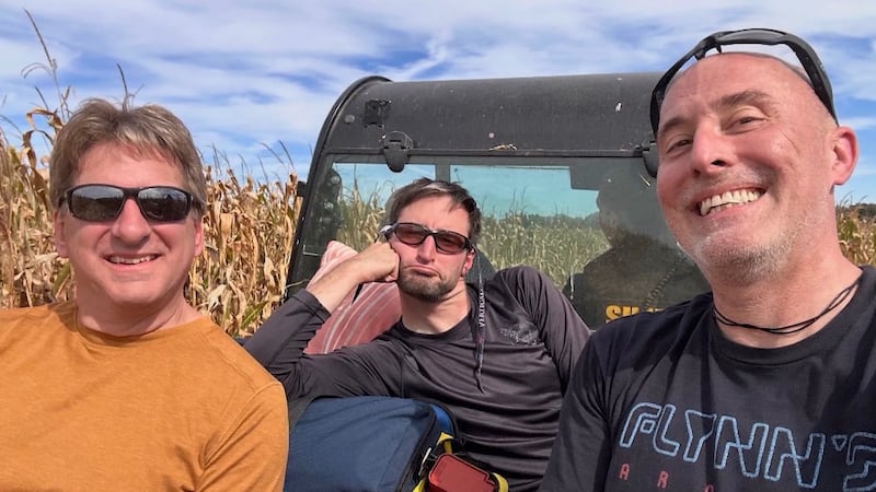 John Bechtel (left) and two other skydivers saw a small plane go down and literally jumped...
