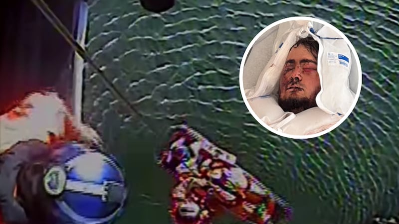 Joe Little, 28, was recued after being trapped under a large boulder during a fishing trip.