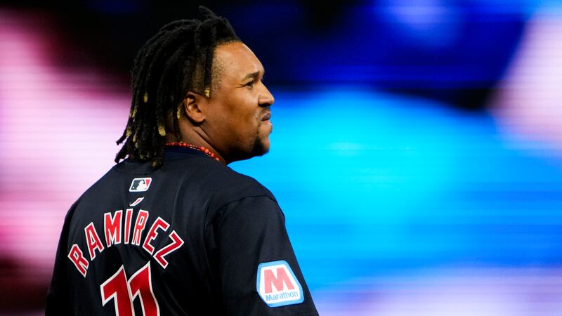 JosĂ© RamĂrez hits 3 homers and claims another piece of Guardians history