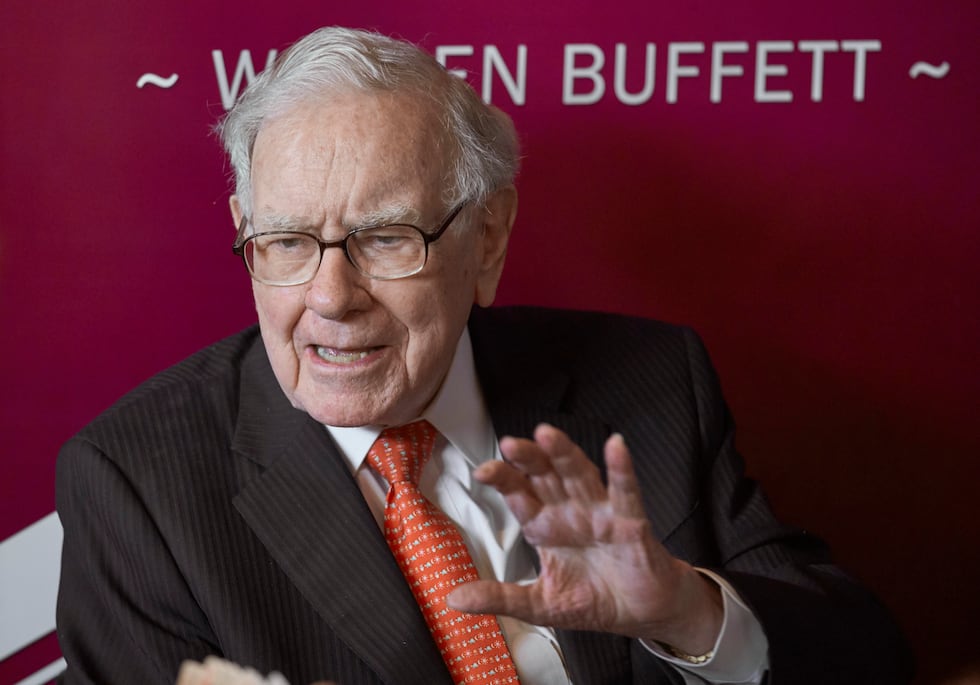 FILE - In this May 5, 2019, file photo Warren Buffett, Chairman and CEO of Berkshire Hathaway,...