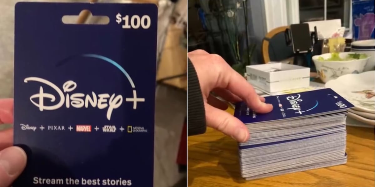 Grandparents mistakenly buy $10K worth of Disney+ gift cards instead of ...