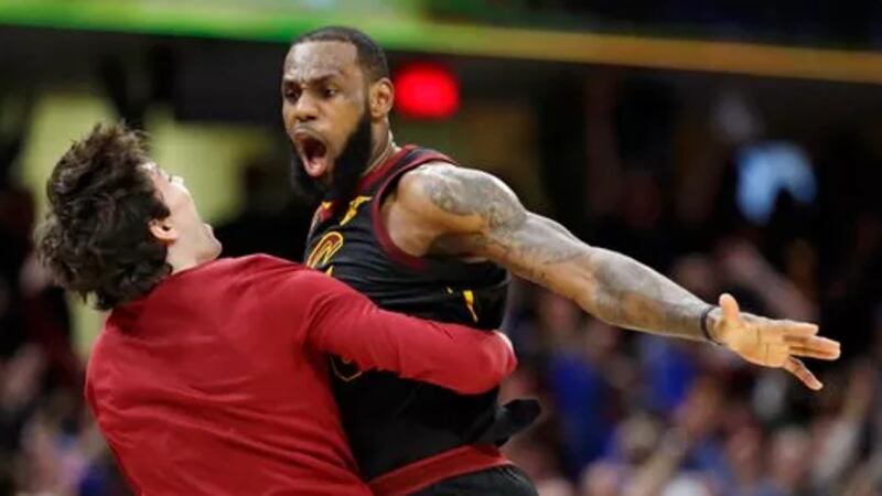 Cleveland Cavaliers forward LeBron James has never lost a playoff series up 2-0. (Source AP...