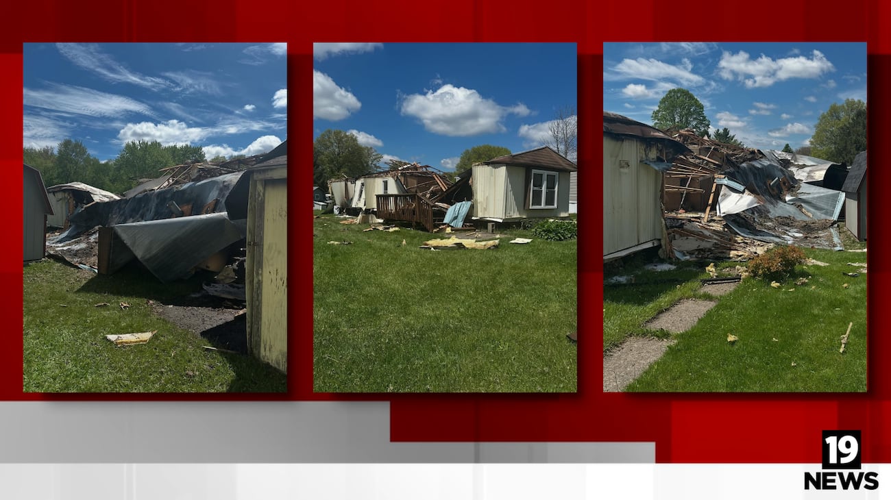 Mobile Home Exploding Mobile home destroyed by explosion in Wooster