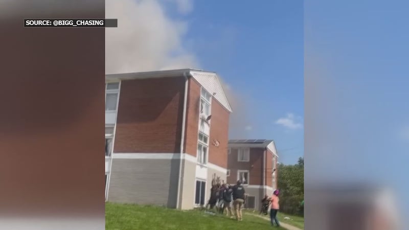 Terrifying video from the Rainbow Terrace apartment explosion shows a baby being thrown out of...