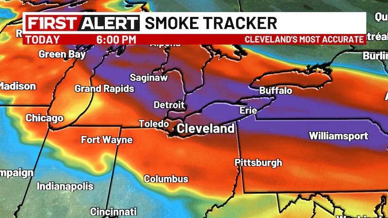 Wildfire smoke from Canada and northeast Minnesota is spilling into Ohio. Air Quality...