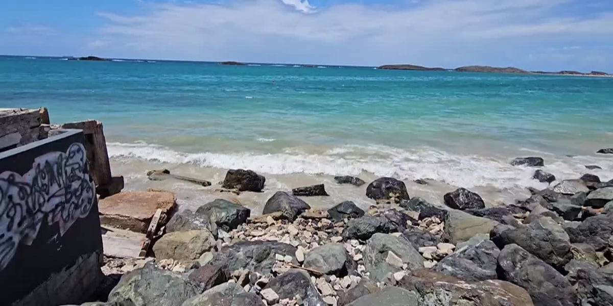 View of Puerto Rico beaches ahead of Hurricane Erin