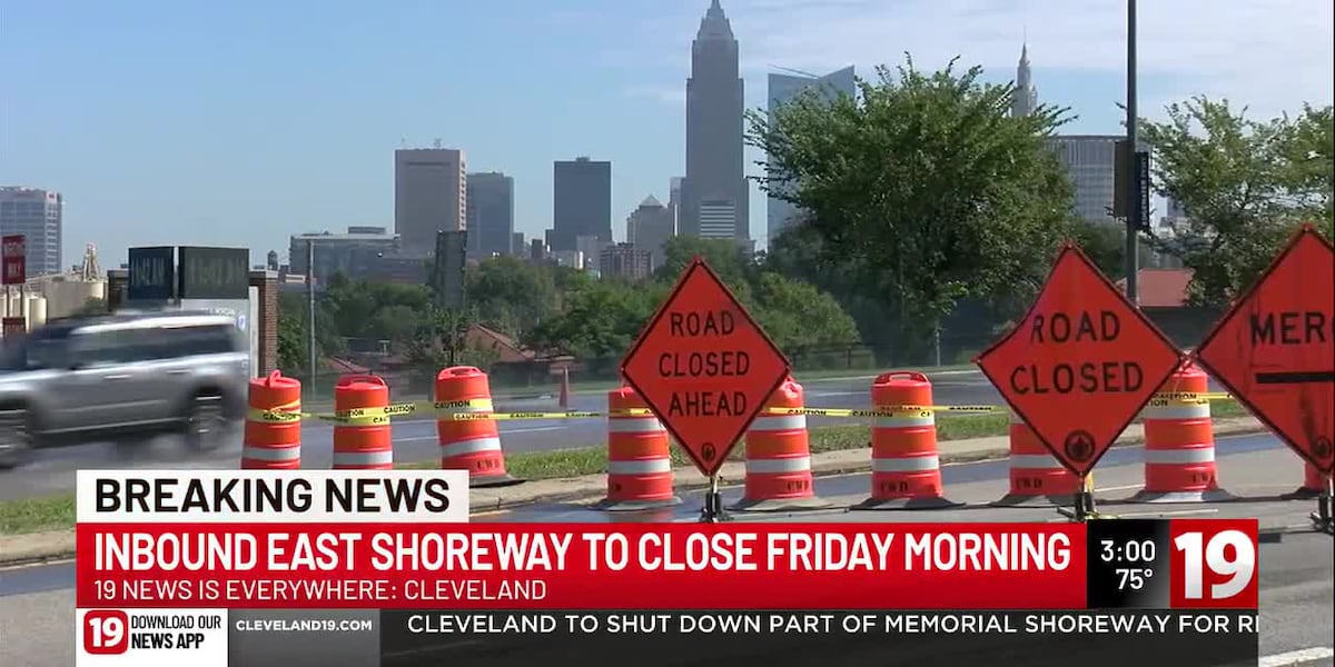 Cleveland announces freeway closure after Friday morning commute