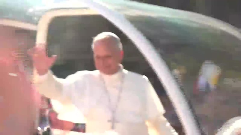 Crowds lined Paris’ Left Bank to get a brief glimpse of Pope Leo XIV on Friday as his...