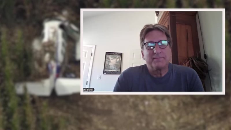 Three skydivers who saw a small plane go down rushed to the crash site and literally jumped...